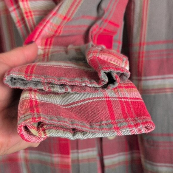 Filson Red and Gray Casual Button Down Shirt - Picture 6 of 7